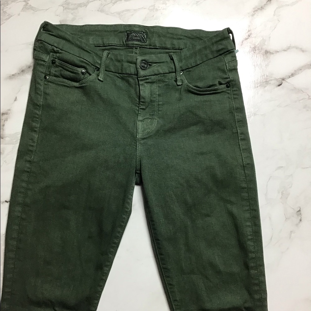 Mother Jeans army green